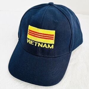 Vietnam Flag Patch Hat Cap‎ Adjustable Strapback Blue Outdoors Casual Workwear